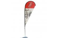 China Custom 2.8m 3.4m Teardrop Beach Flag , Durable Flying Advertising Flag supplier