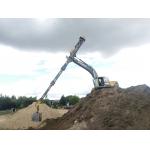 KM220 KM260 Clamshell Telescopic Armclamp Excavator Attachment With Shell Buckets