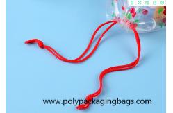 China 0.06mm Printed Transparent PE  Drawstring Storage Bag supplier