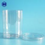 Cylinder Canned Plastic Biscuit Containers Durable Round Plastic Tubs for sale