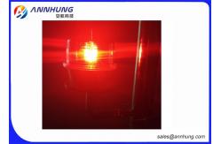 China LED Solar Red Obstruction Light , 10cd Low Intensity Aircraft Warning Light IP68 supplier
