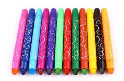 China 12 colors Eco-friendly fancy Non-toxic wax crayon set/cheaper and 12 colors rotating crayon supplier