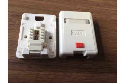 China RJ45 Keystone Jack Single Port Surface Mount Box With High Impact Housing supplier