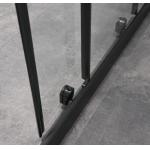 Corner Bathroom Black Frame 2 Sided Shower Cubicle Aluminum Frame