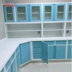 Antirust Fireproof Laboratory Wall Cabinets , Acid Resistant Lab Bench Furniture for sale