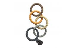 China Eco Friendly Silicone Baby Teether Ring Shape Soft Teething Chew Beads supplier