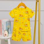 Yellow Whale Summer Pyjama Sets / Short Sleeve Pj Set For 130cm Height Children for sale