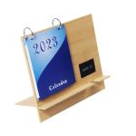 2024 Office Wooden Desk Calendar 21*18*13.5cm Wireless Charging Function