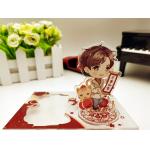 OEM Anime Acrylic Stand Figure , 130mm Clear Plastic Display Stand for sale
