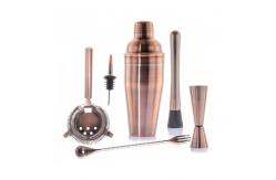 China Stainless Steel Cocktail Kit Shaker Mixer Drink Bartender Antique Copper Barware Set supplier