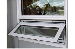 China Awning Plastic PVC Window Automatic Top Hung Double Glazed Windows supplier