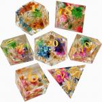Multipurpose Polyhedral Resin Dice , Portable Handmade Sharp Edge Dice for sale