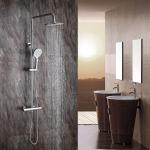 Bathroom Rain Mixer Shower Combo Set Temperature Control Rainfall Shower Unit for sale