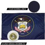 State of Utah Flag 3x5 ft Outdoor Heavy duty Dupont Nylon US Flags Strong Canvas Heading and  Brass Grommets for sale