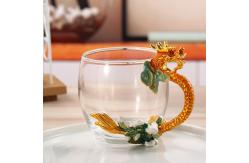 China Dragon 9cm Height Custom Tea Cup With Spoon As Promotional Gifts supplier