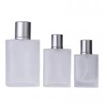 30ml 50ml transparent glass bottle high grade frosted square perfume spray bottle screw mouth separately bottle for sale