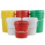 5 Gallon White Plastic Buckets With Lid Plastic-Paint-Bucket For Your Production Line for sale