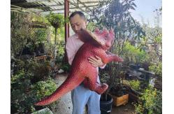 China Red Baby Customization Dino Hand Puppet For Amusement Park supplier
