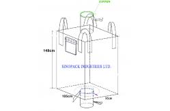 China Circular / Tubular PP Woven Big Bag FIBC With Zipper Closure Super Sack supplier