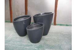 China Modern Fiberglass Rectangular Flower Pots With Matte Finish supplier