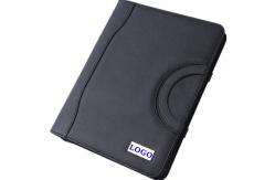China Waterproof A4 Leather Portfolio Case , Handheld Leather File Folder With Zipper supplier