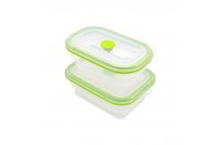 China OEM Logo Leakage Proof 800ml Silicone Foldable Lunch Box supplier