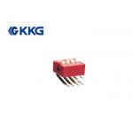 25mA 3 Position Dip Switch , 6 Pin Dip Switch PBT Plastic Base 5,000 Cycles for sale