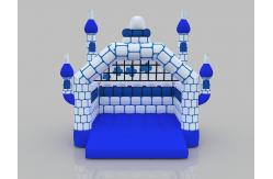 China Snow Themed Inflatable Castle House 8m  Bouncy Castle Rental For Kids' Playground supplier