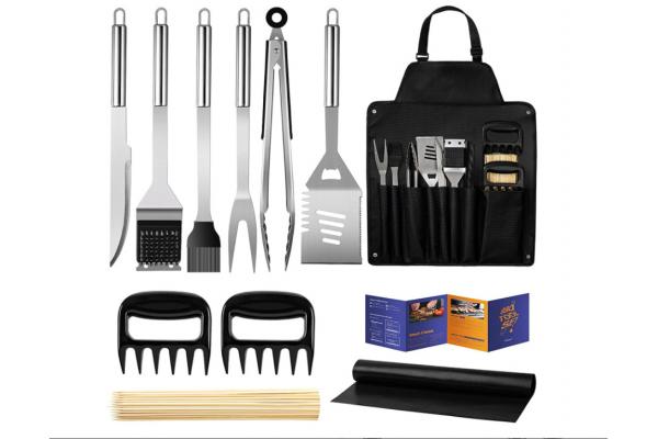 Sliver Bbq Grilling Tools Set CIQ Approved Toxinfree Multifunctional