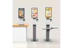 China Payment Restaurant Self Service Ordering Kiosk Sensitive QR Code Scanner Terminal Printer supplier