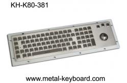 China 80 Keys IP65 Rated Metal Industrial Keyboard With Trackball Mouse And Numeric Keypad supplier