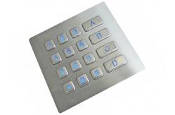 China 16 Keys Led Backlighting Matrix Metal Keypad IP65 supplier