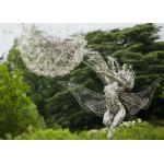 Stainless Steel Dancing Fairy Dandelion Wire Sculpture 200cm High for sale
