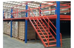 China Storehouse Storage Mezzanine Structure Blue Red Coating Quick Installation supplier