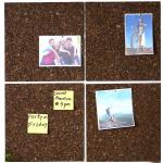 Insulation Message Wall Cork Board Tiles 12x12 Squares Black Carbon for sale