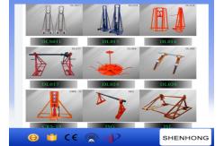 China Manual Drive Cable Drum Jacks 3T - 20T Supporting Cable Reel Stringing supplier