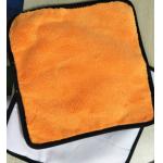 Orange Colorful Coral Fleece 200gsm Suede Car Cleaning Cloth 30*30cm 400gsm for sale
