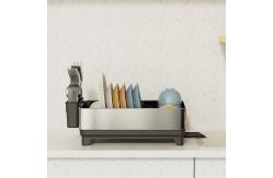 China Multifunctional Kitchen Folding Dish Rack , Stainless Steel Dish Drainer and Organizer supplier