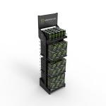 Hot Selling Supermarket Custom Metal Beverage Display Stand With Custom Logo for sale