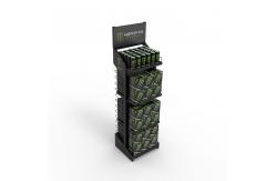 China Free Standing Sparkling Wine Display Shelf Metal Tube Display Stand with Removable Shelves supplier