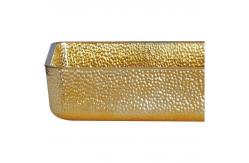 China Luxury Gold Rectangular Vessel Sinks 4.2 Inch Modern Deep Bathroom Sink Basin supplier
