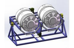 China Open Fire Rock And Roll Rotomoulding Machines / Rotary Moulding Machine supplier