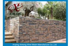 China Galfan Galvanized Gabion Box , Gabion Wall Baskets For Riverbed Garden supplier