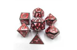 China Hand Sanded Unique Handmade Durable metal 7 Piece Polyhedron Dice Set supplier