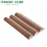 Elegant Wooden Slat Panels With Luxurious Suede Finish For Noise Reduction
