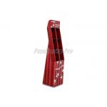 Red 8 Pockets Custom Cardboard POS Displays Eco Friendly Lightweight for sale