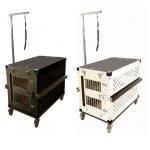 40in \ Aluminum Dog Box Collapsible Heavy Duty Dog Crate With Grooming Arm for sale