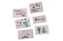 China Custom Woven Printed Garment Labels Cotton Woven Labels For Clothing Supplier supplier
