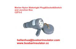 China 3 pin junction box CZF2-3 waterproof marine socket and switch supplier