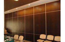 China Soundproof Material Wooden Foldable Partition Wall / Aluminium Frame Sliding Room Dividers supplier